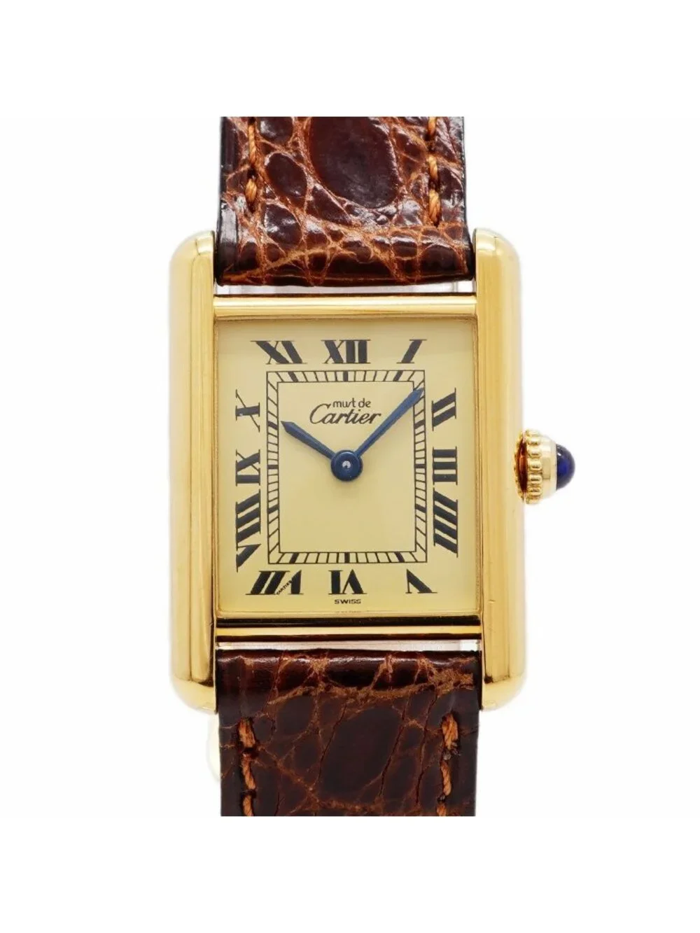 Cartier Must Tank Vermeil SM Ivory Dial Watch